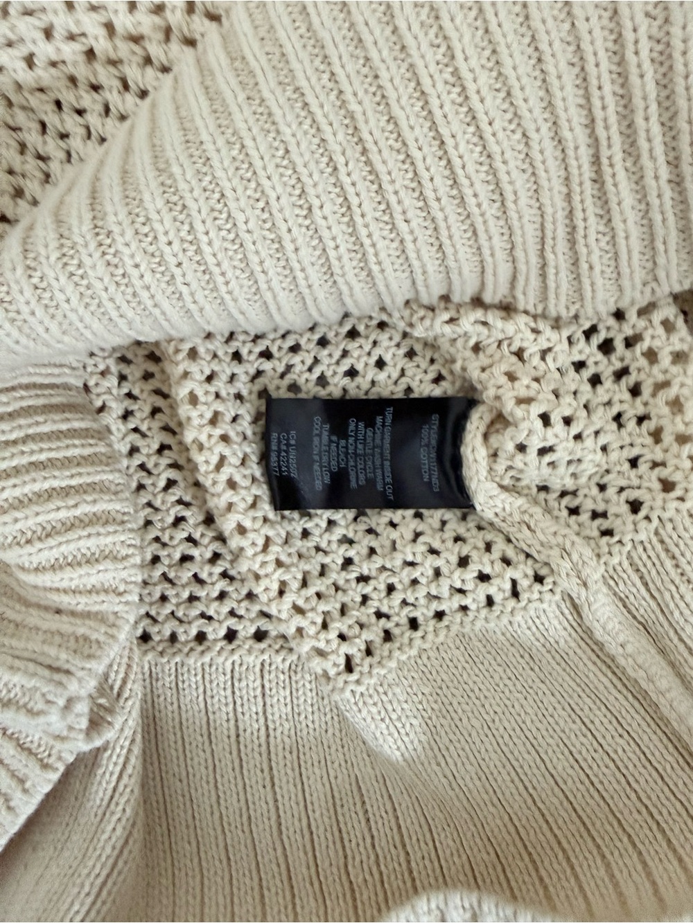 Evereve Open-Knit Crewneck Sweater in Cream - Picture 9 of 16